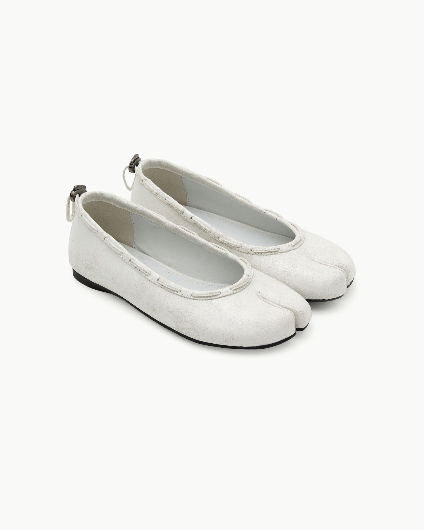(韓國代購)PAES Leather String Flat ( Vintage White)(225-260)