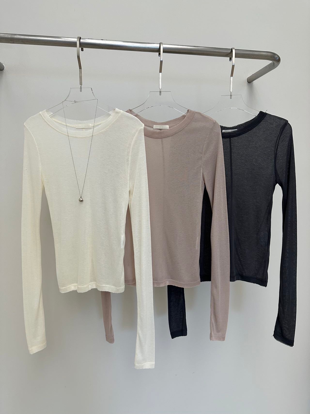 Summer sale-pure tee(beige/charcoal)
