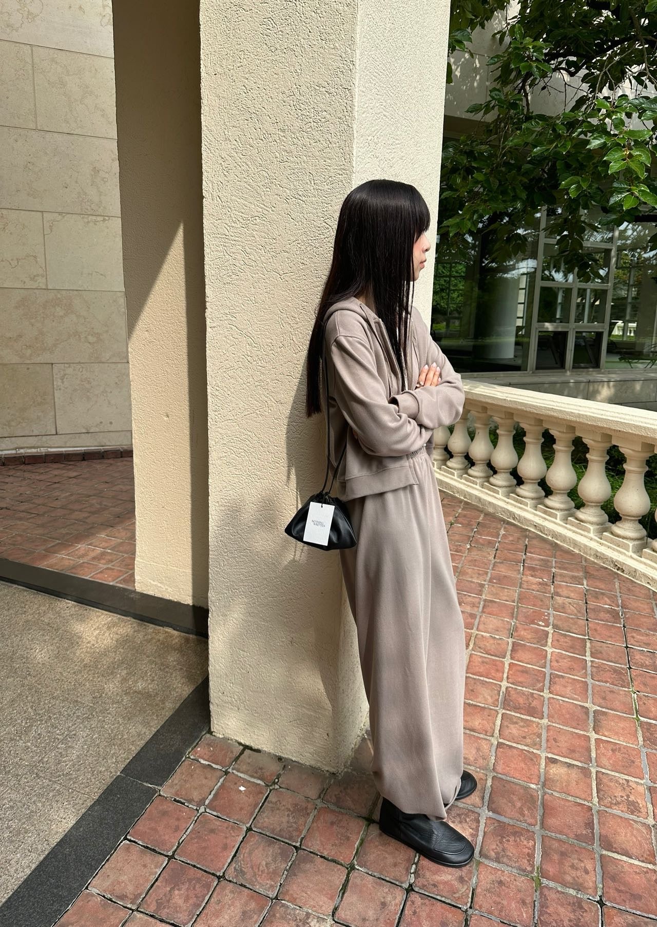summer sale-essential soft pants(beige/grey)