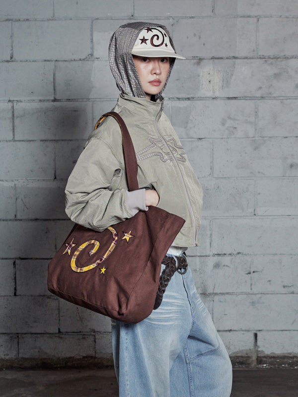 (韓國代購)LSC REVERSIBLE CHECK LOGO BIG ECO BAG (BROWN)(官方22/9後出貨)