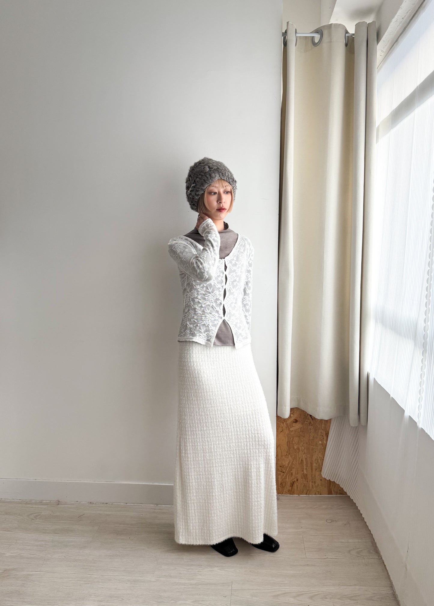 summer sale-lace fafa top(white)