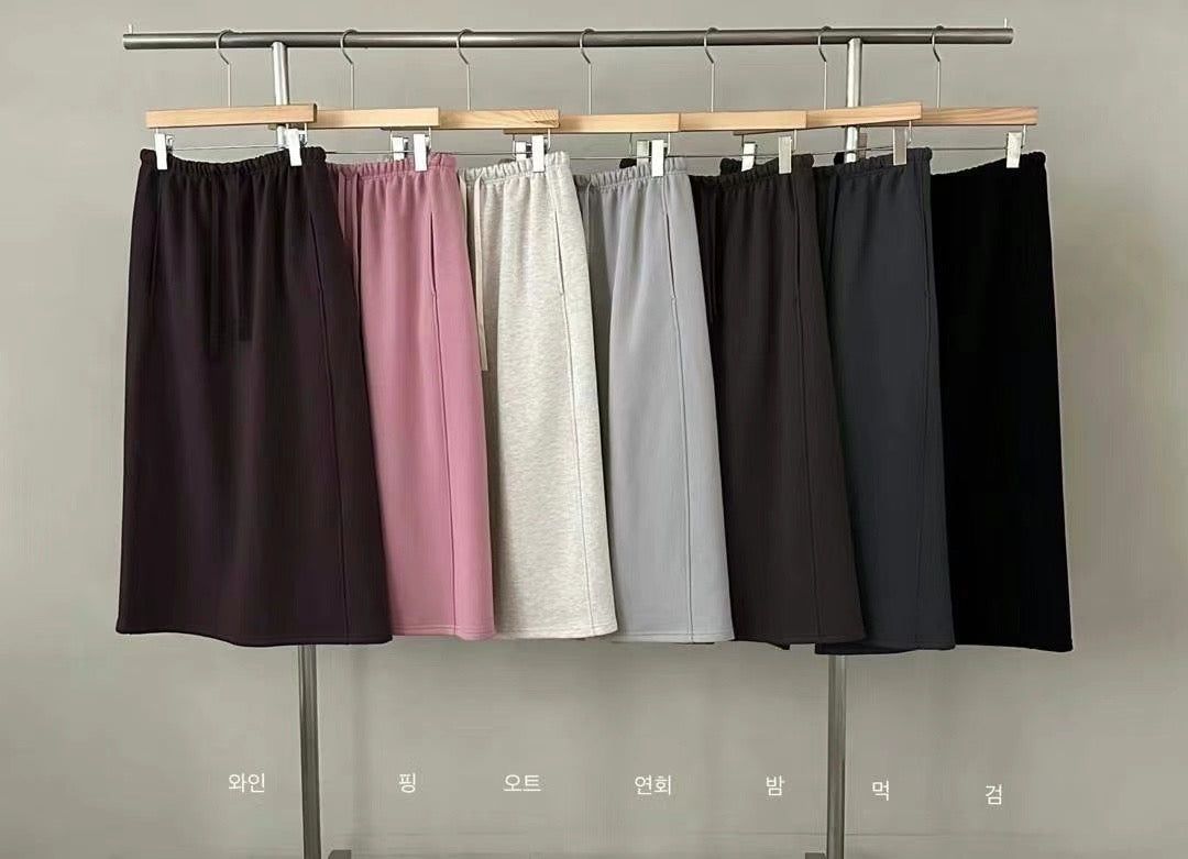 summer sale-essential cotton skirt (charcoal )