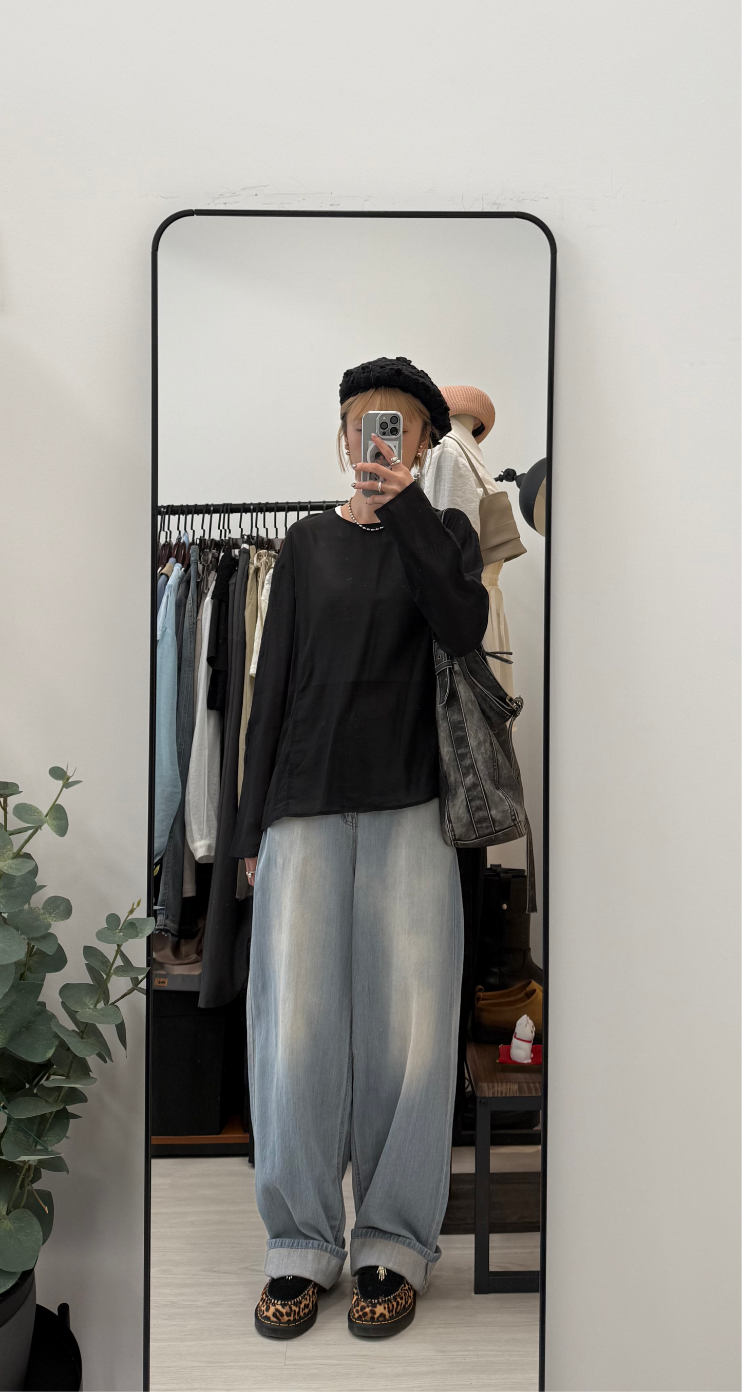 summer sale- sheer blouse(black)