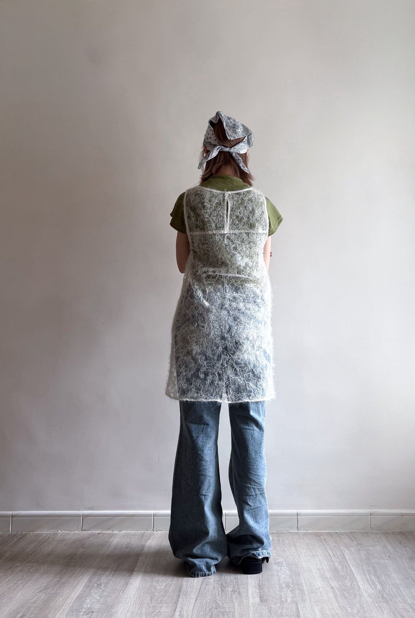 feather vest(ivory/brown) (現貨)