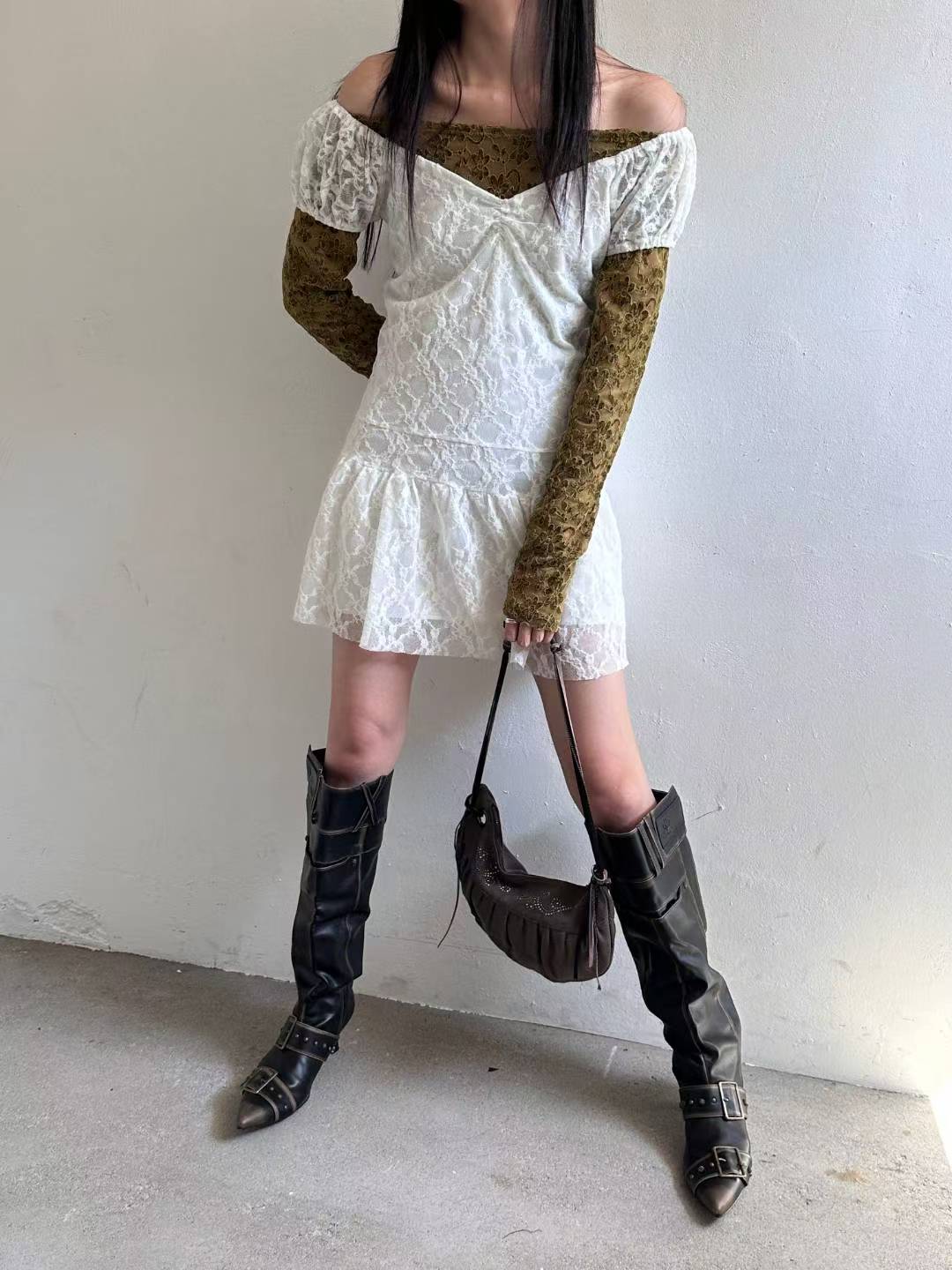 lace dress(ivory)