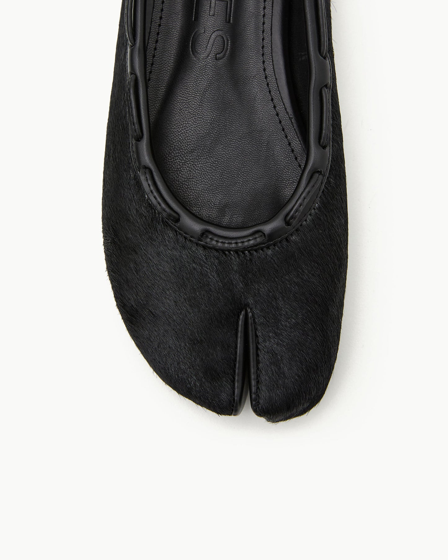 (韓國代購)PAES Calf String Flat ( Calf Hair Black ) (225-255)