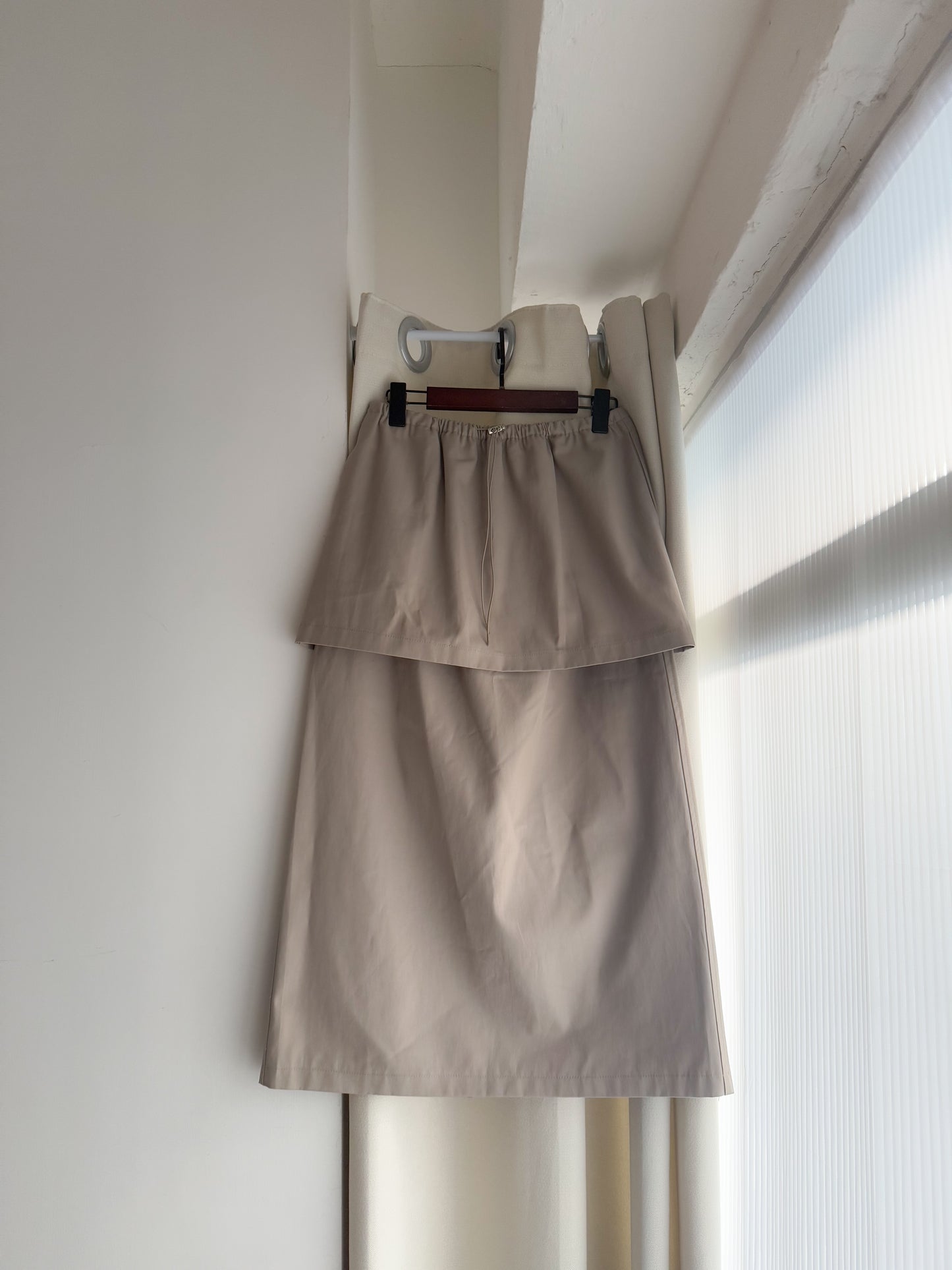 summer sale- double layered skirt(brown)