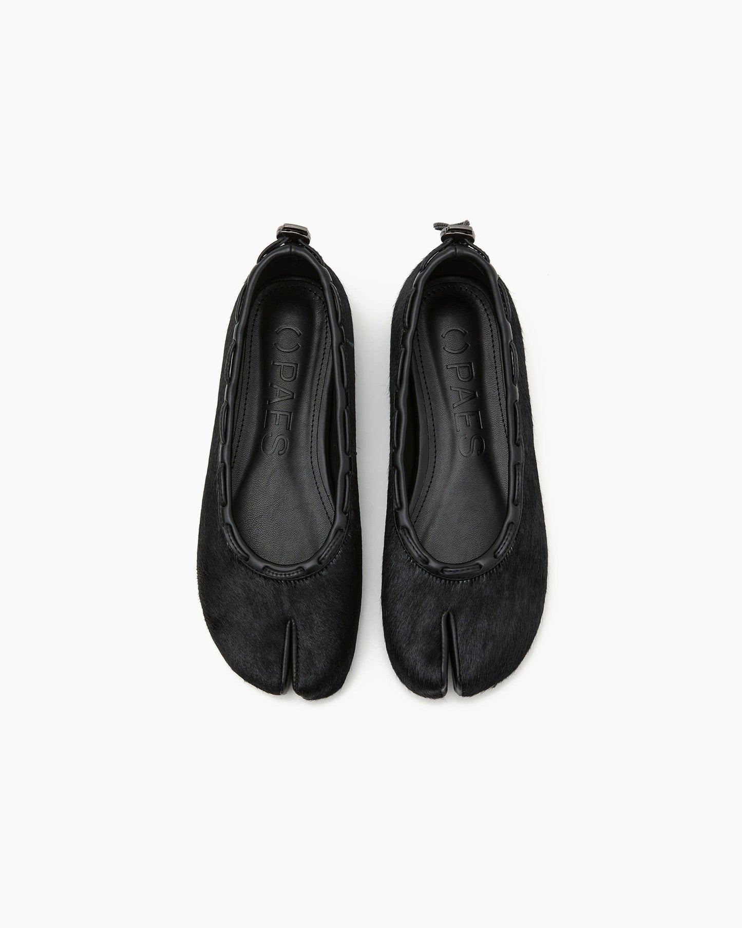 (韓國代購)PAES Calf String Flat ( Calf Hair Black ) (225-255)