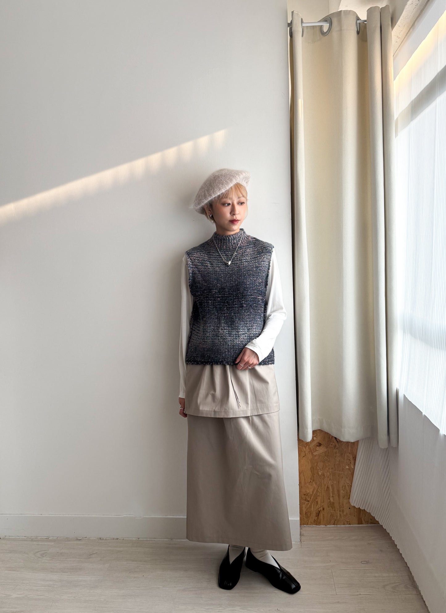summer sale- double layered skirt(brown)