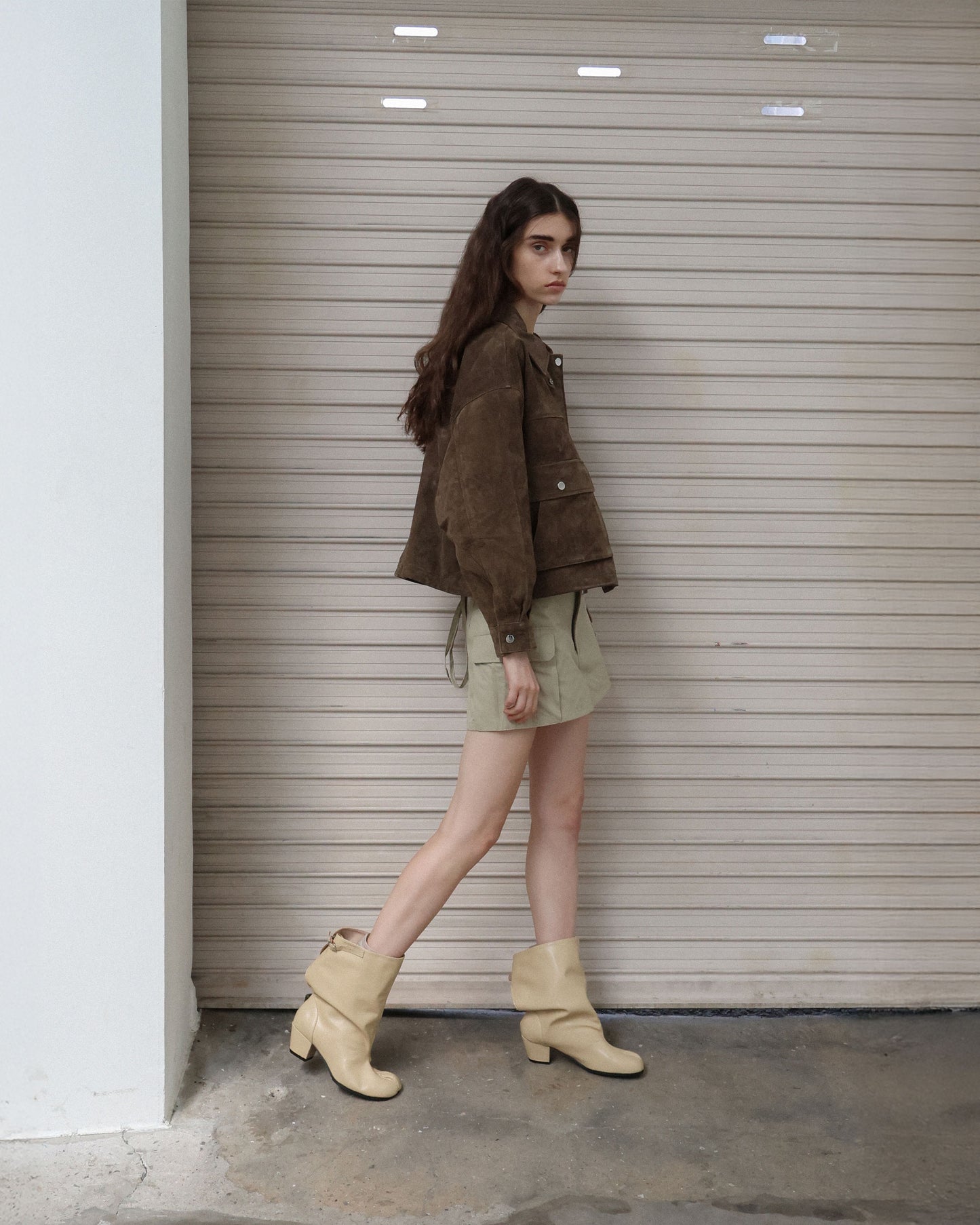 (韓國代購)PAES Wide Buckle Tabi Boots( Lemon Beige)(230-250)《官方26/9後出貨》