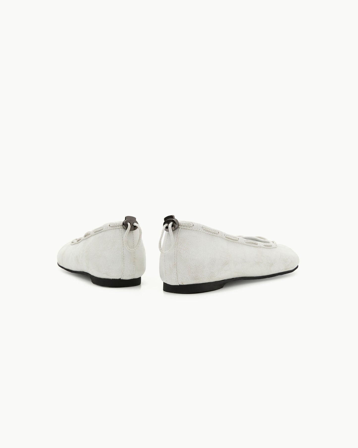 (韓國代購)PAES Leather String Flat ( Vintage White)(225-260)