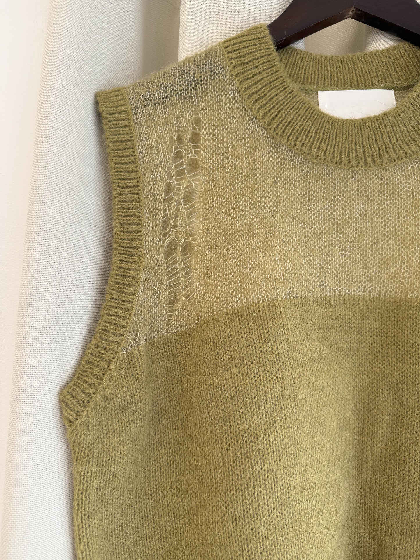 summer sale-cozy knit vest(light grey)