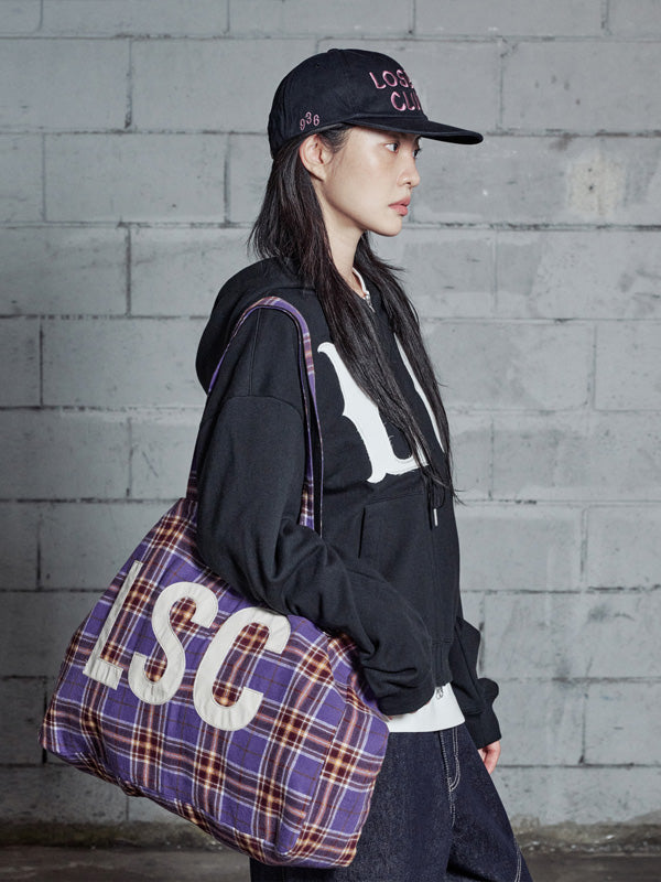 (韓國代購)LSC REVERSIBLE CHECK LOGO BIG ECO BAG (BLACK)(官方22/9後出貨)