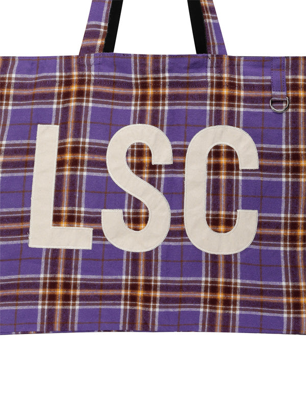 (韓國代購)LSC REVERSIBLE CHECK LOGO BIG ECO BAG (BLACK)(官方22/9後出貨)