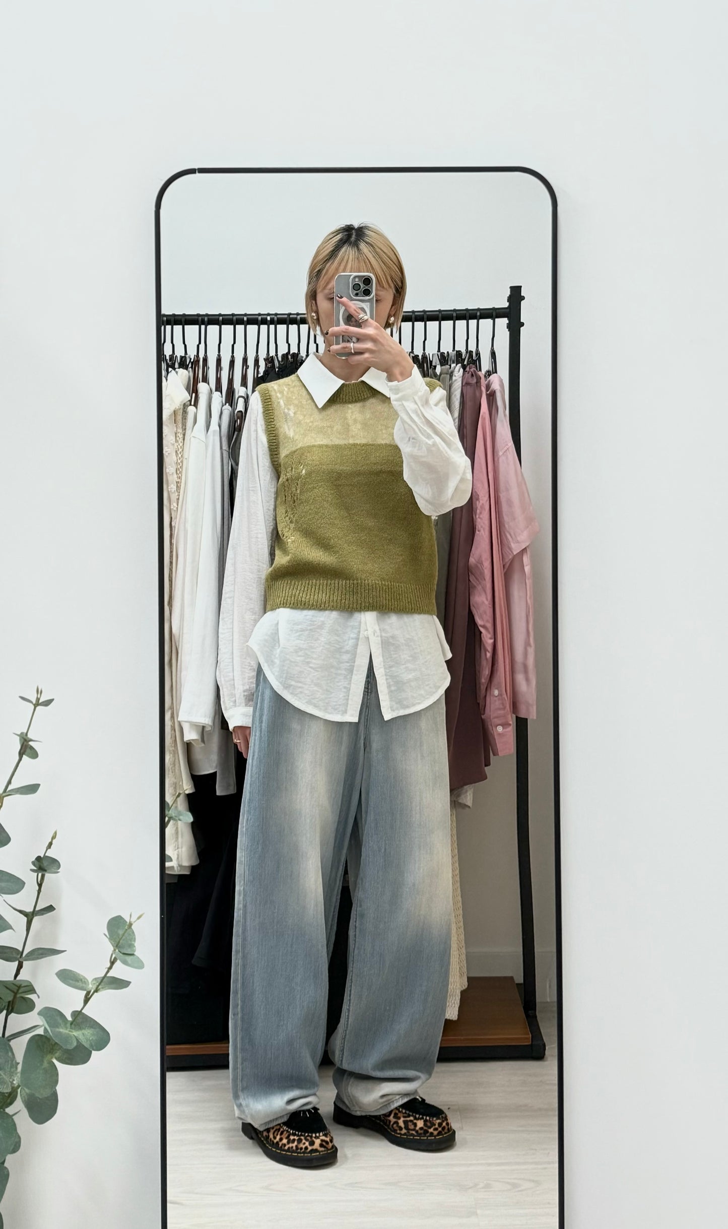 summer sale-cozy knit vest(light grey)