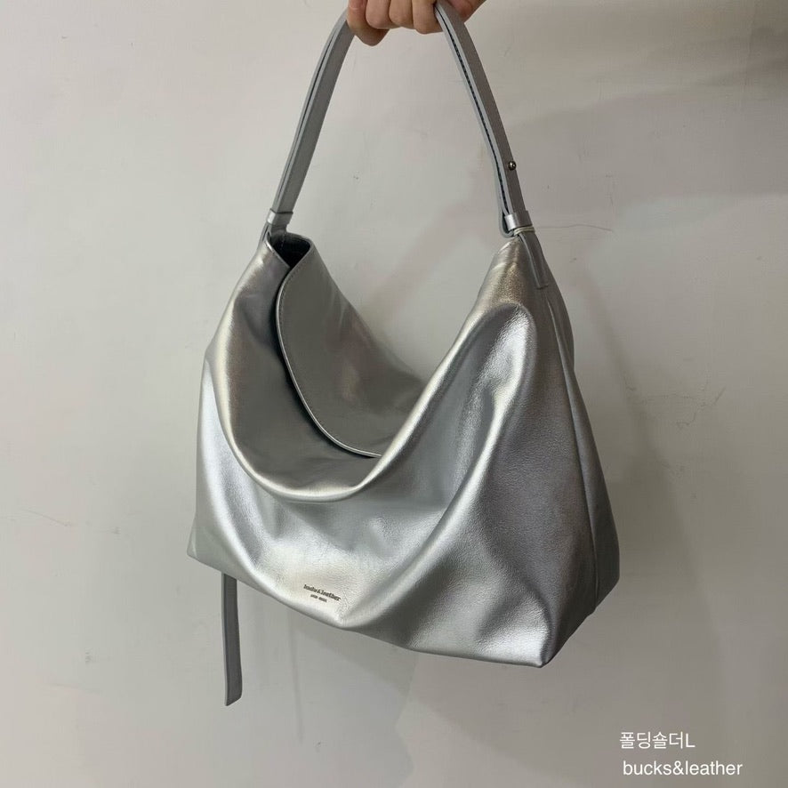 韓國代購:bucks & leather big hobo bag