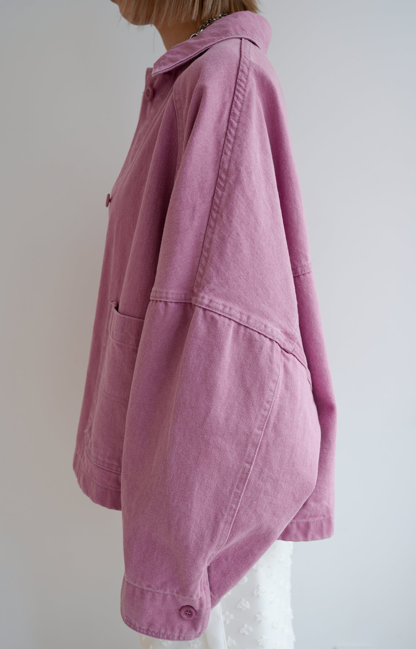 dusty pink jacket