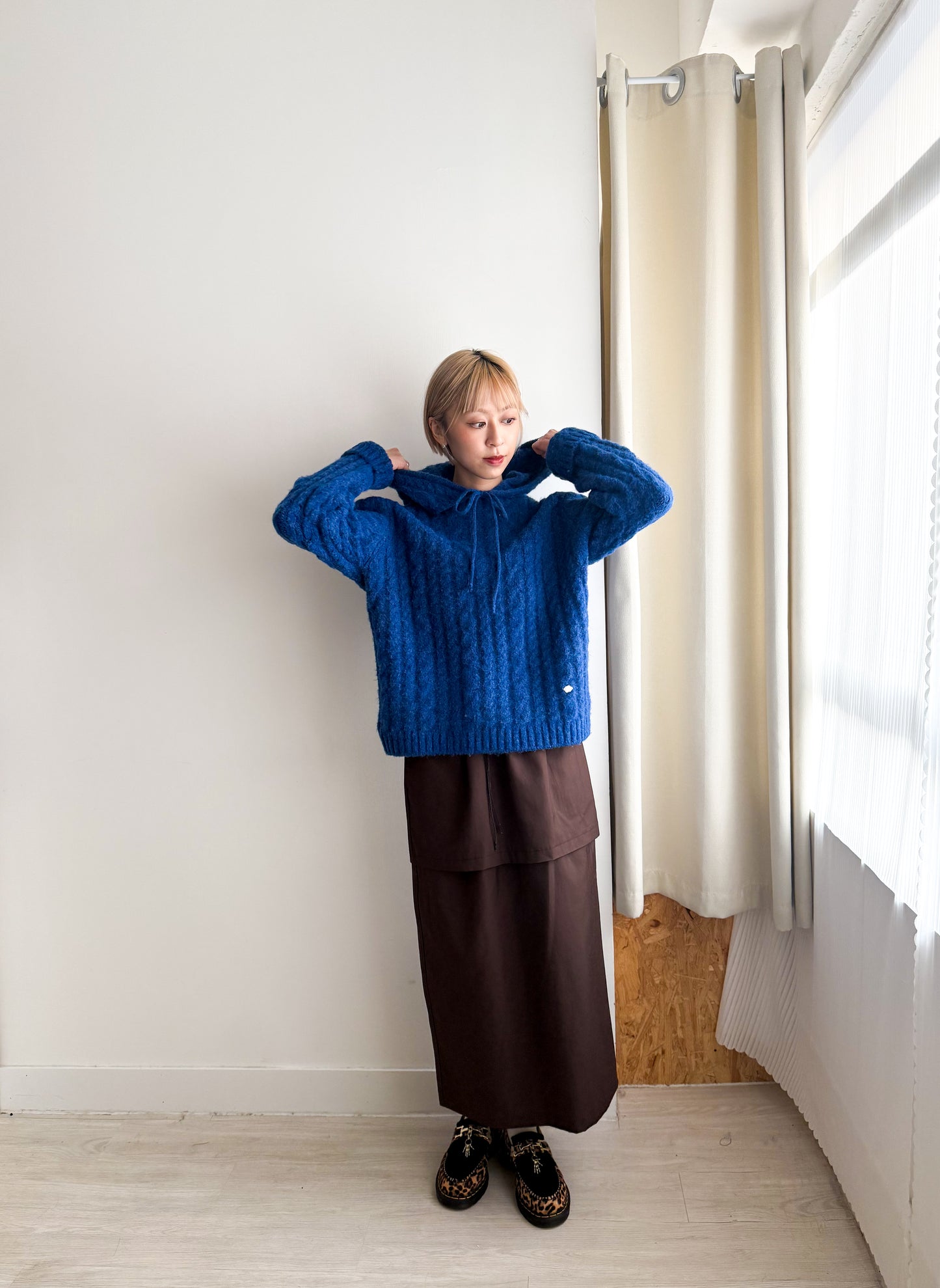 summer sale- double layered skirt(brown)