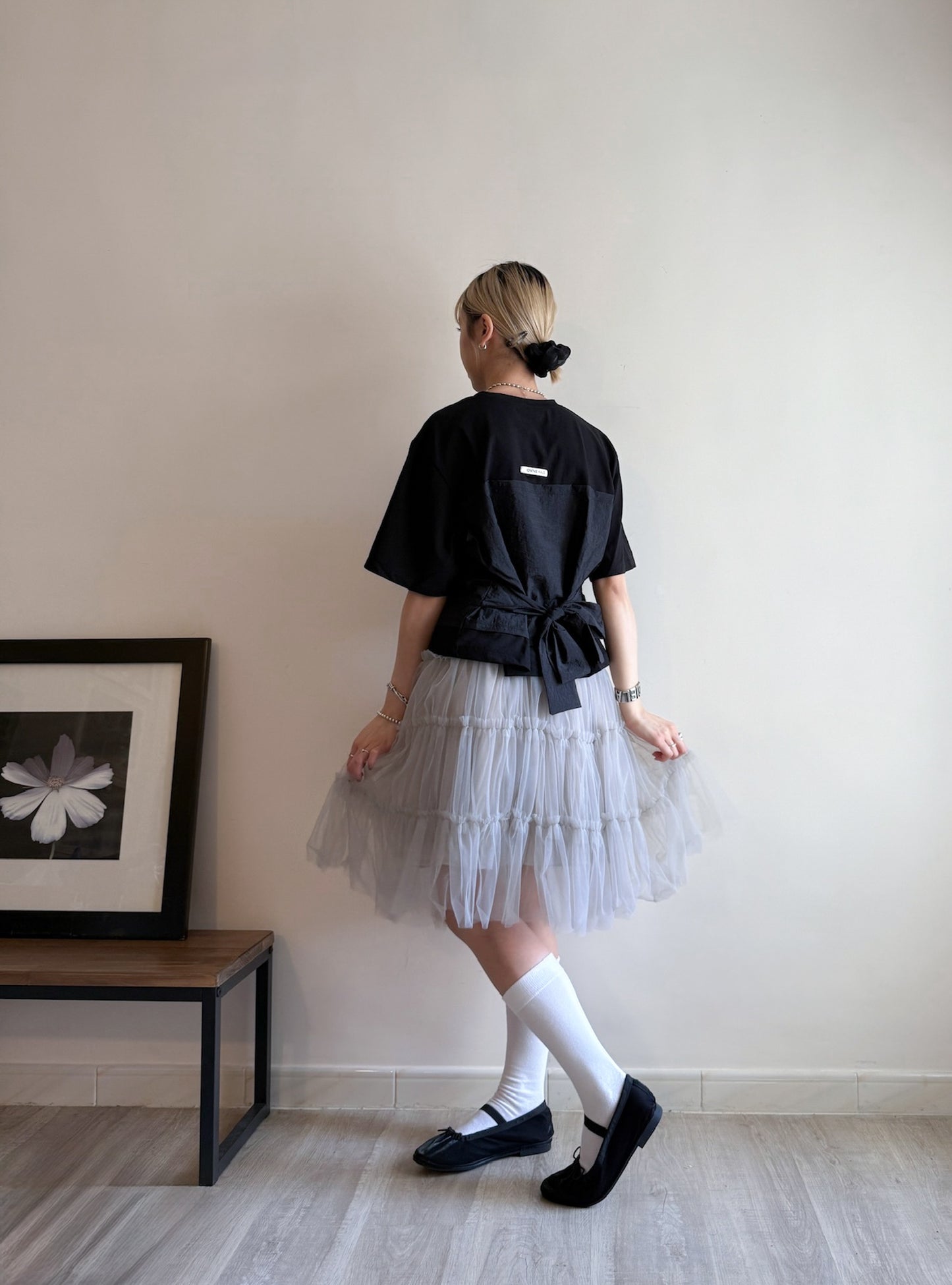 summer sale-nylon patch tee(white) 現貨