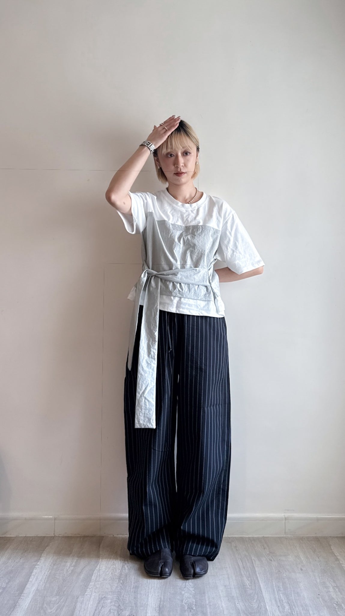 summer striped wide pants(black/brown) 現貨
