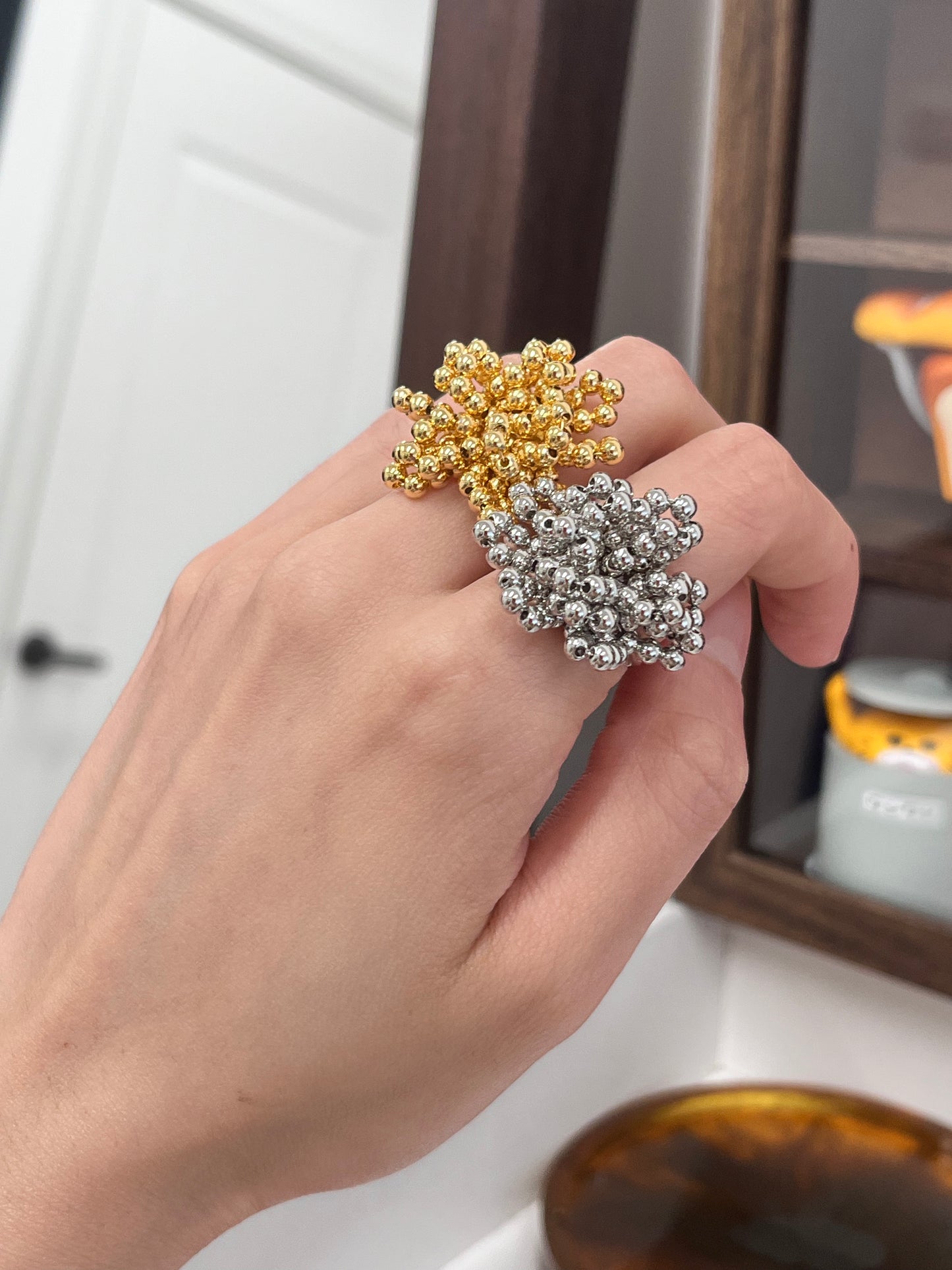 year end sale-beads ring(gold)