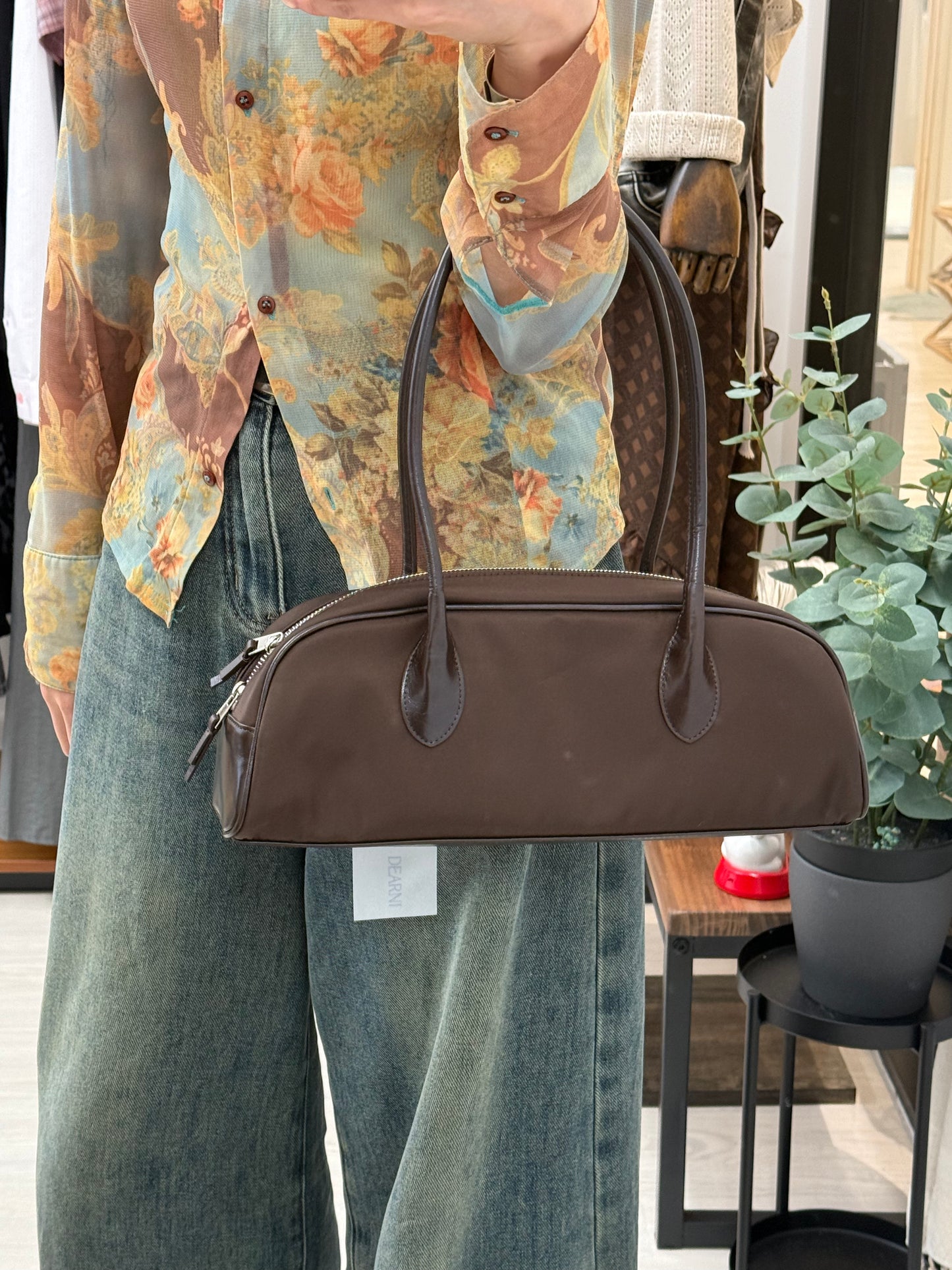 summer sale-Baguette bag (brown)