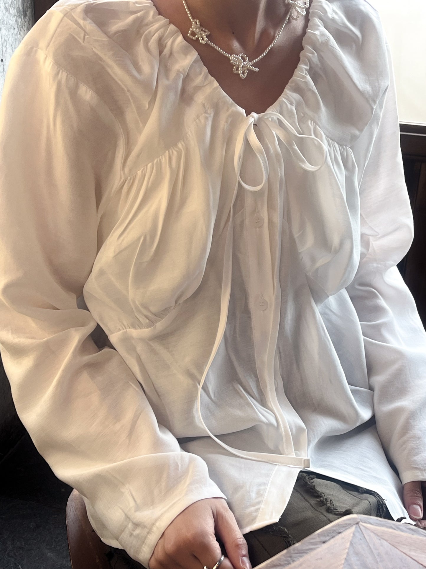 summer sale- ballet blouse(brown)