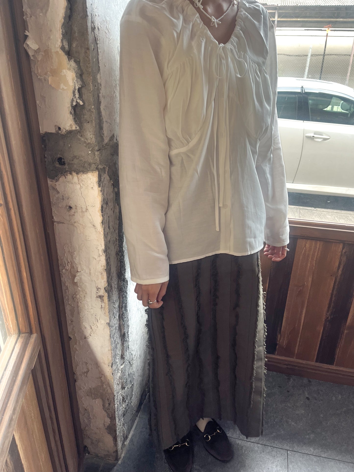 summer sale- ballet blouse(brown)