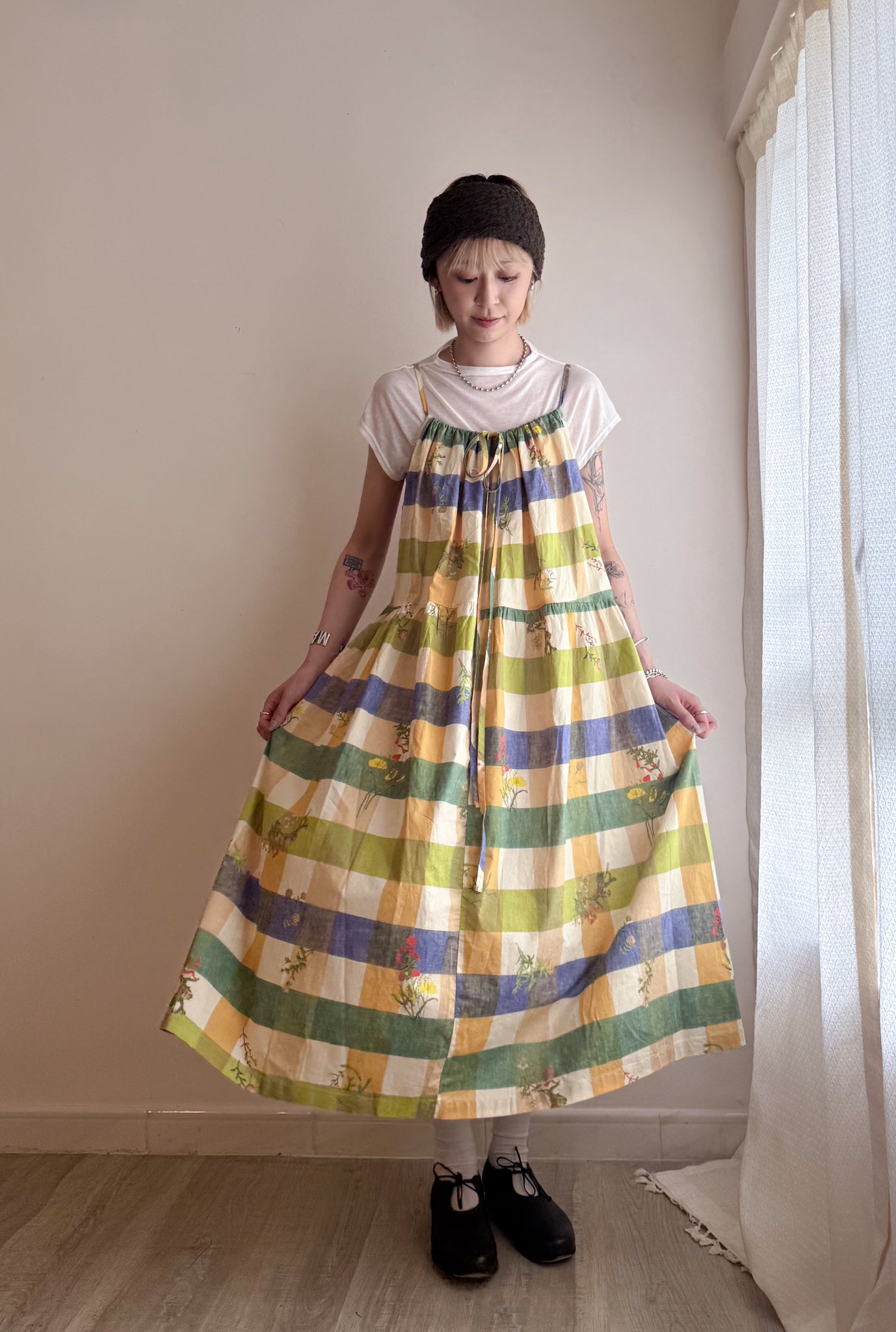 picnic dress(green/blue) 店主推介!高質 兩色現貨
