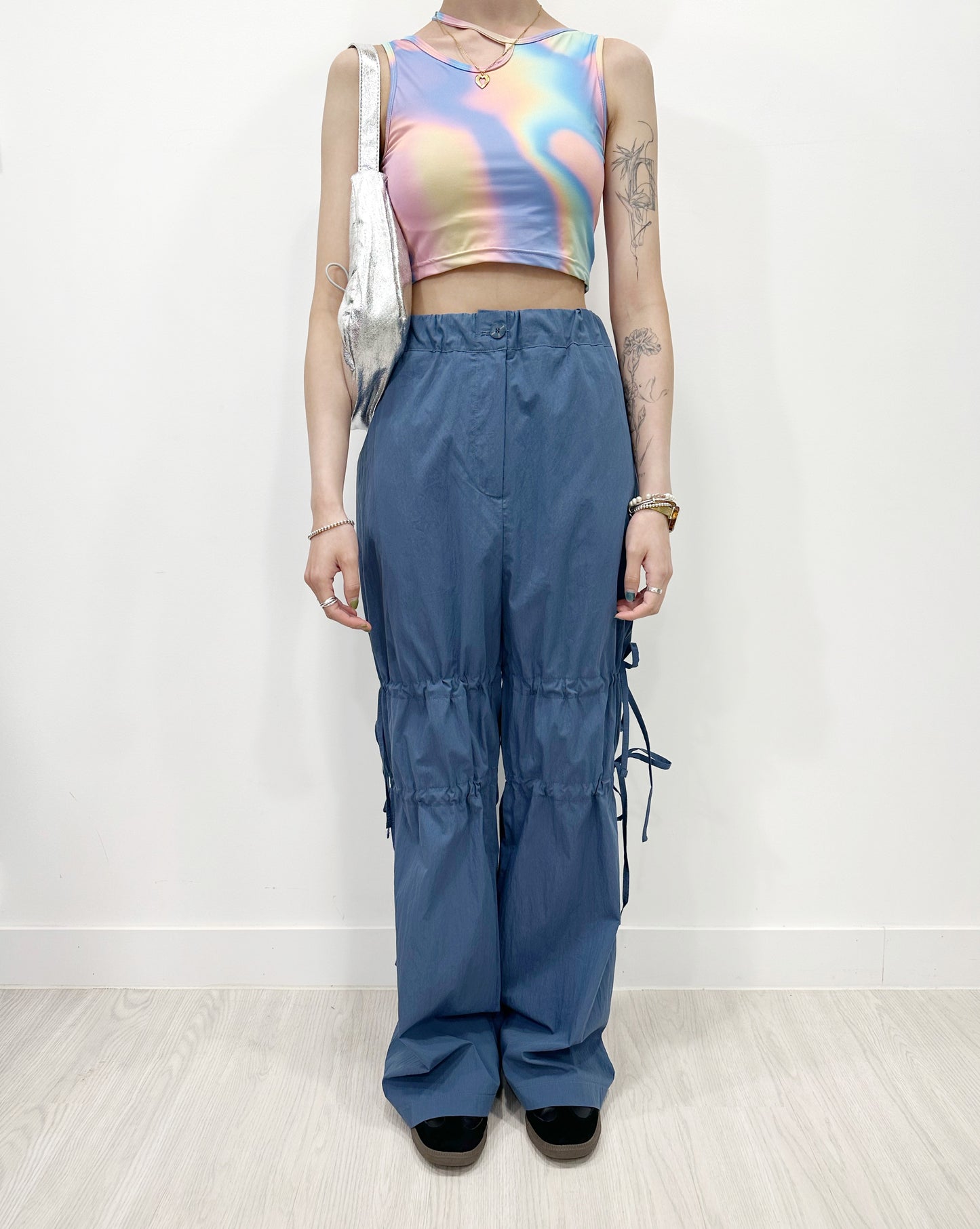 summer sale- rainbow crop swim top