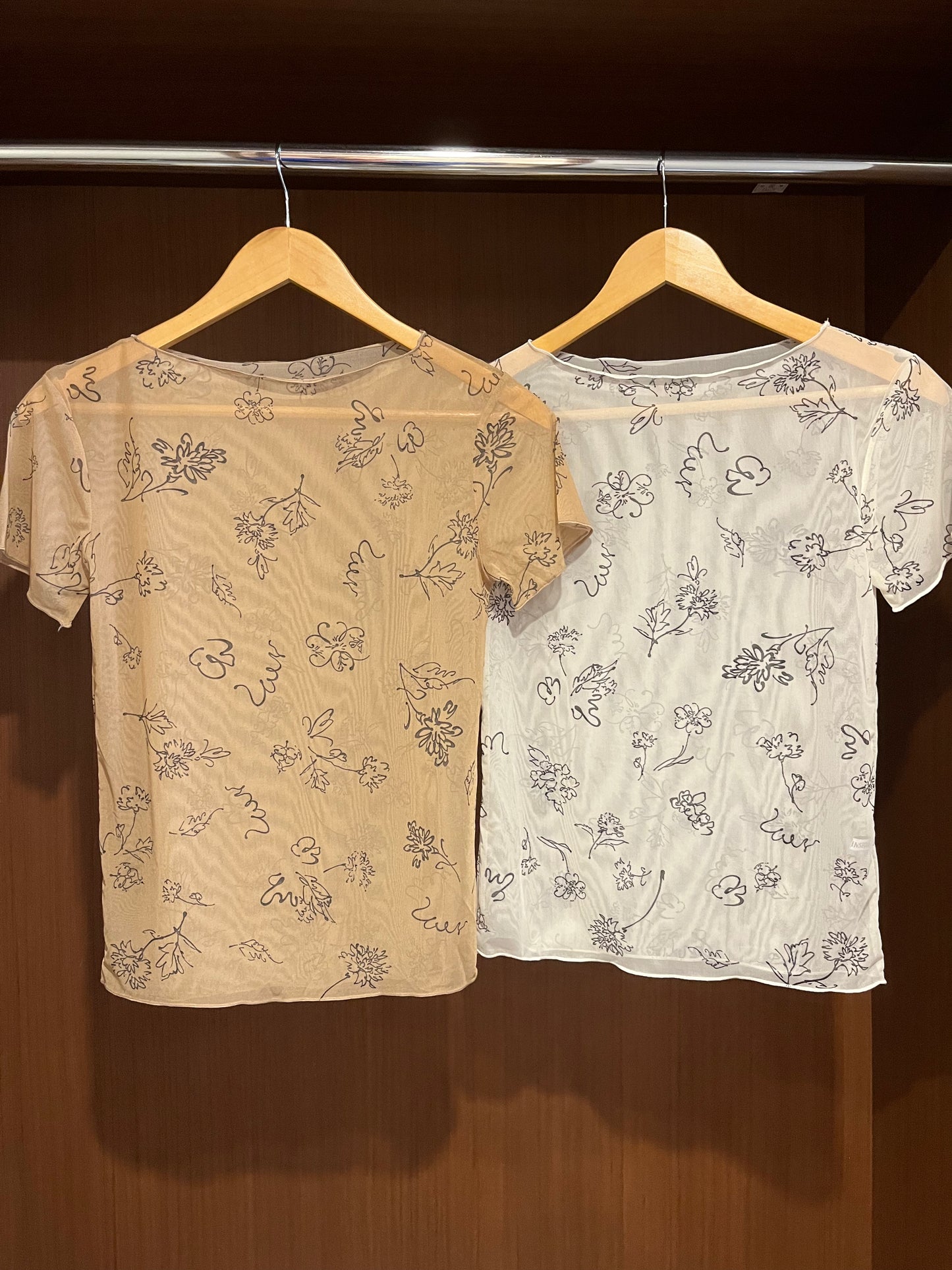 summer sale- see through fafa top(brown)