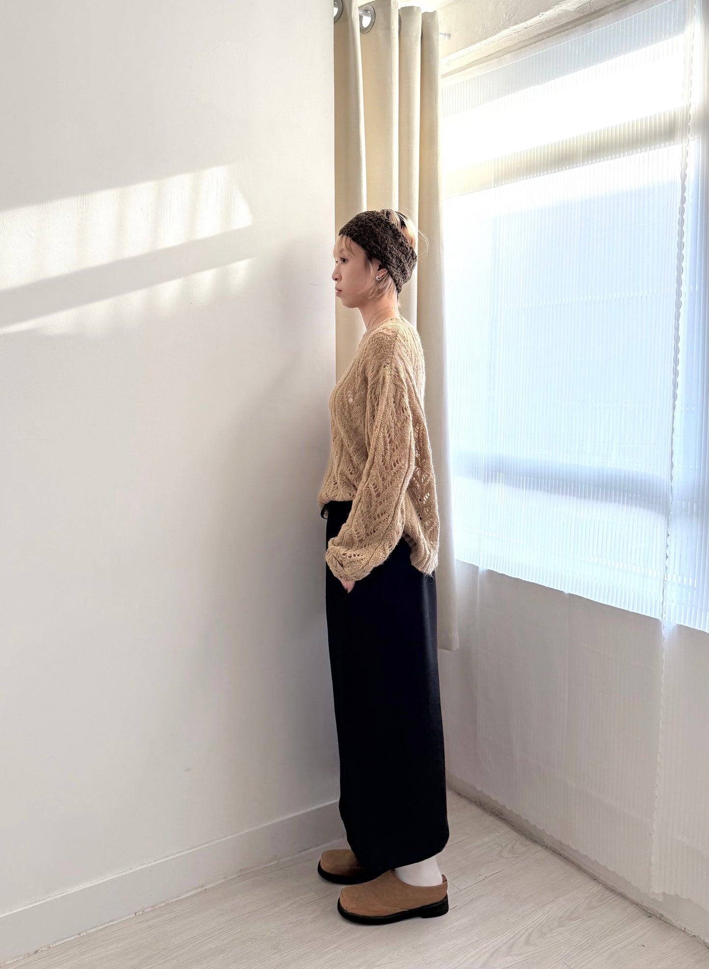 summer sale-essential cotton skirt (charcoal )