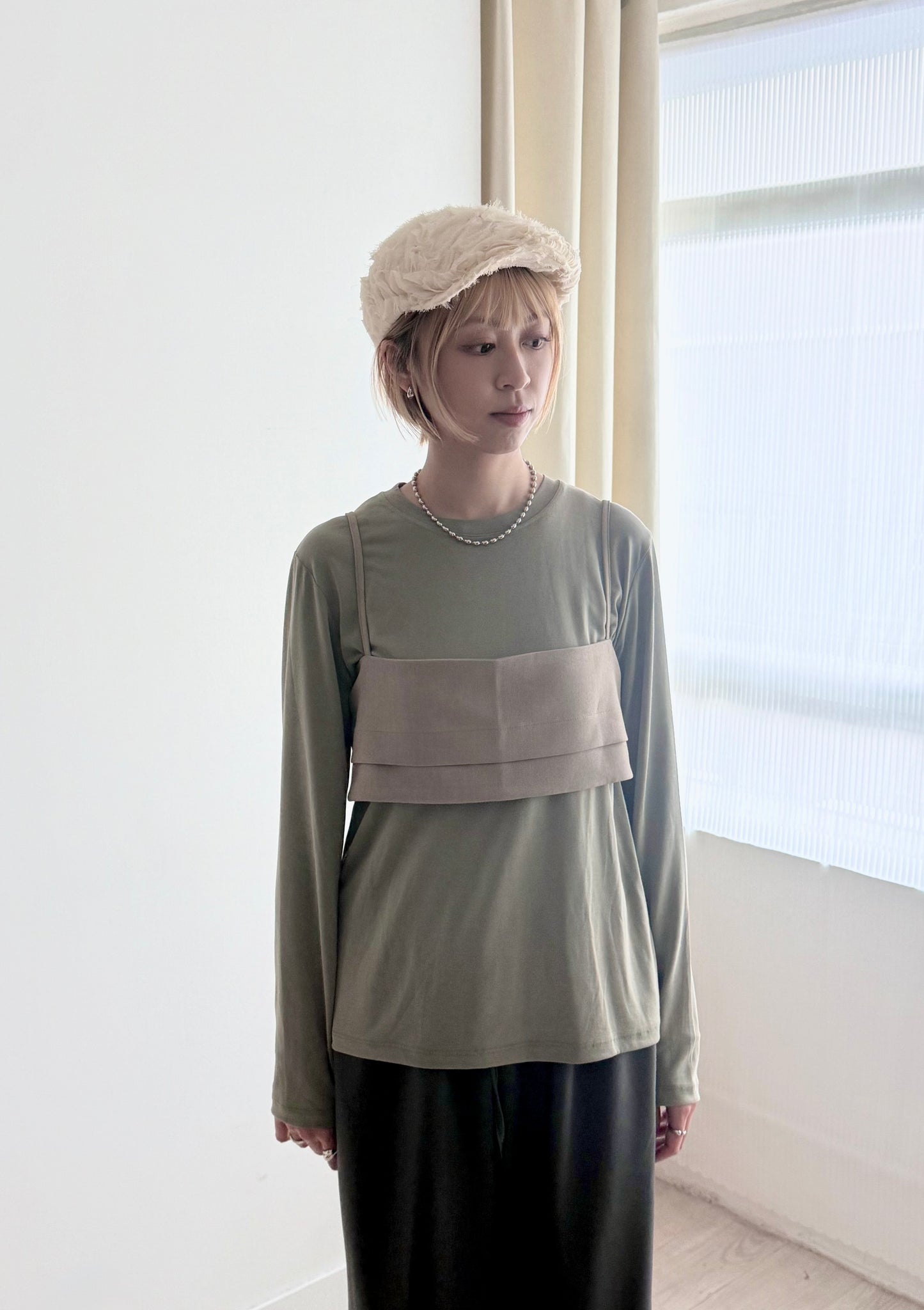 summer sale-essential basic tee(white/pink/green)現貨*