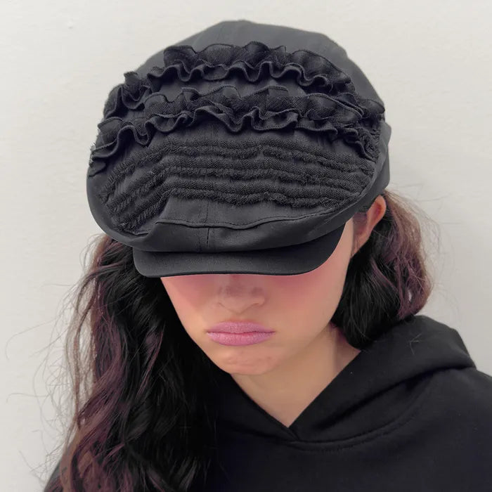 (韓國代購)typeservice ruffled hunting cap(black)