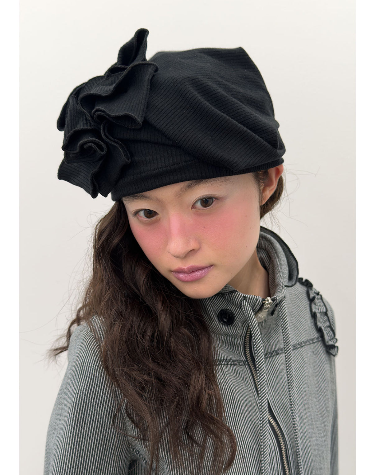 (韓國代購)typeservice gathered beanie(black)