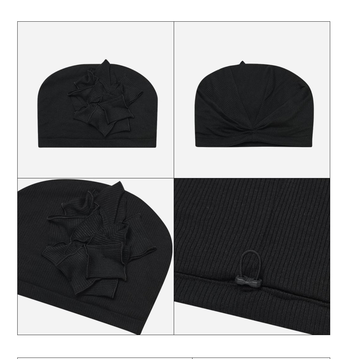 (韓國代購)typeservice gathered beanie(black)