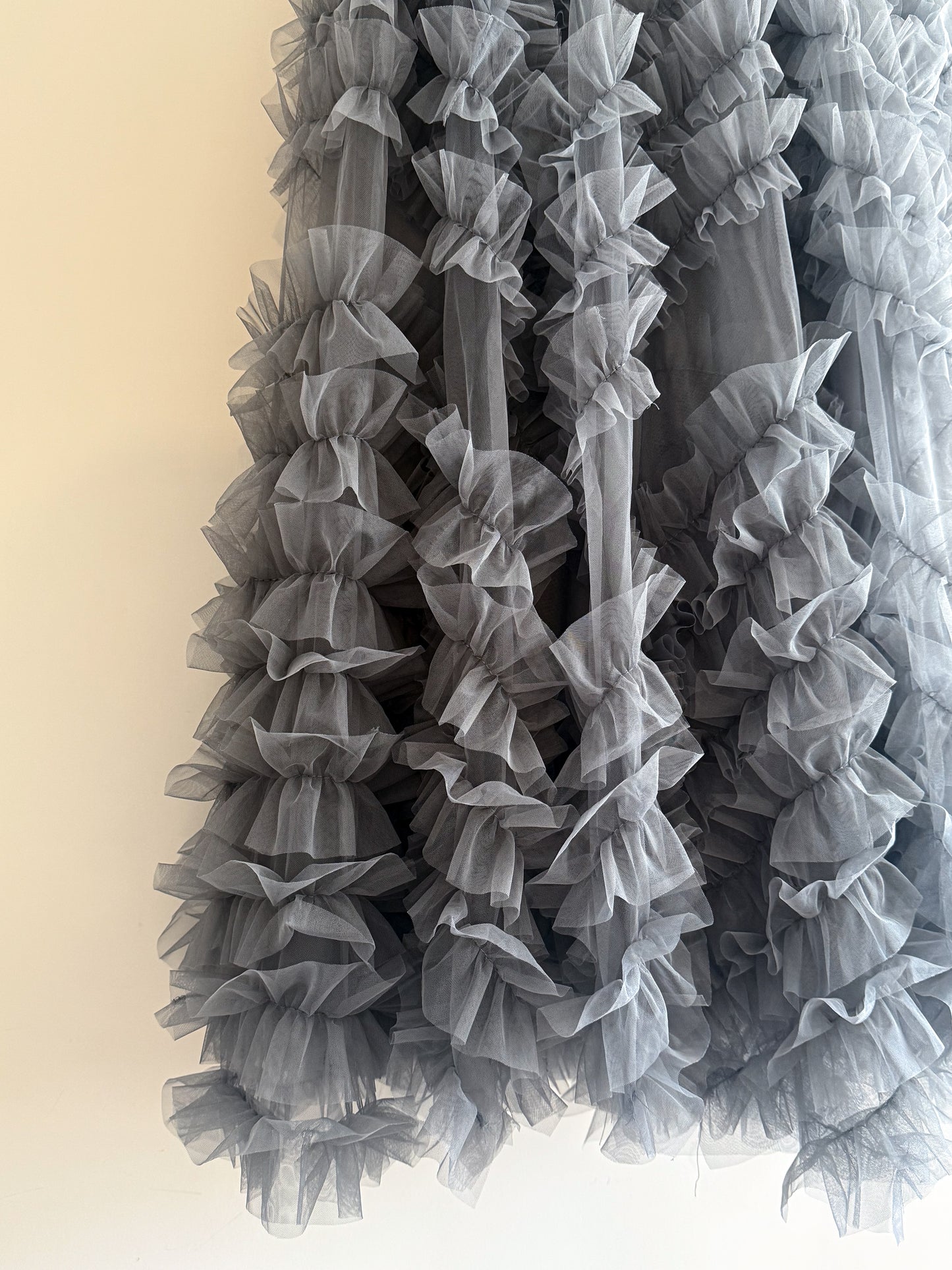 volume sheer cake skirt(black/grey) (現貨)