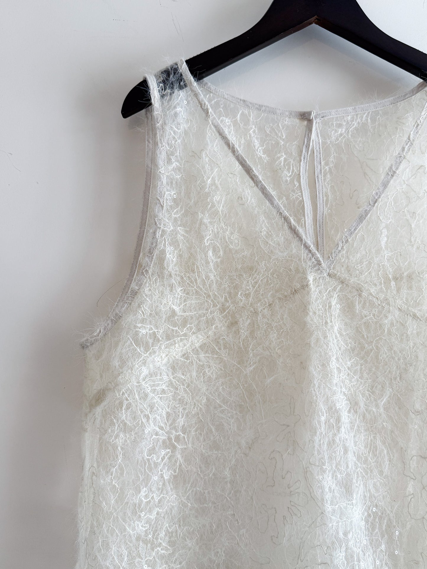 feather vest(ivory/brown) (現貨)