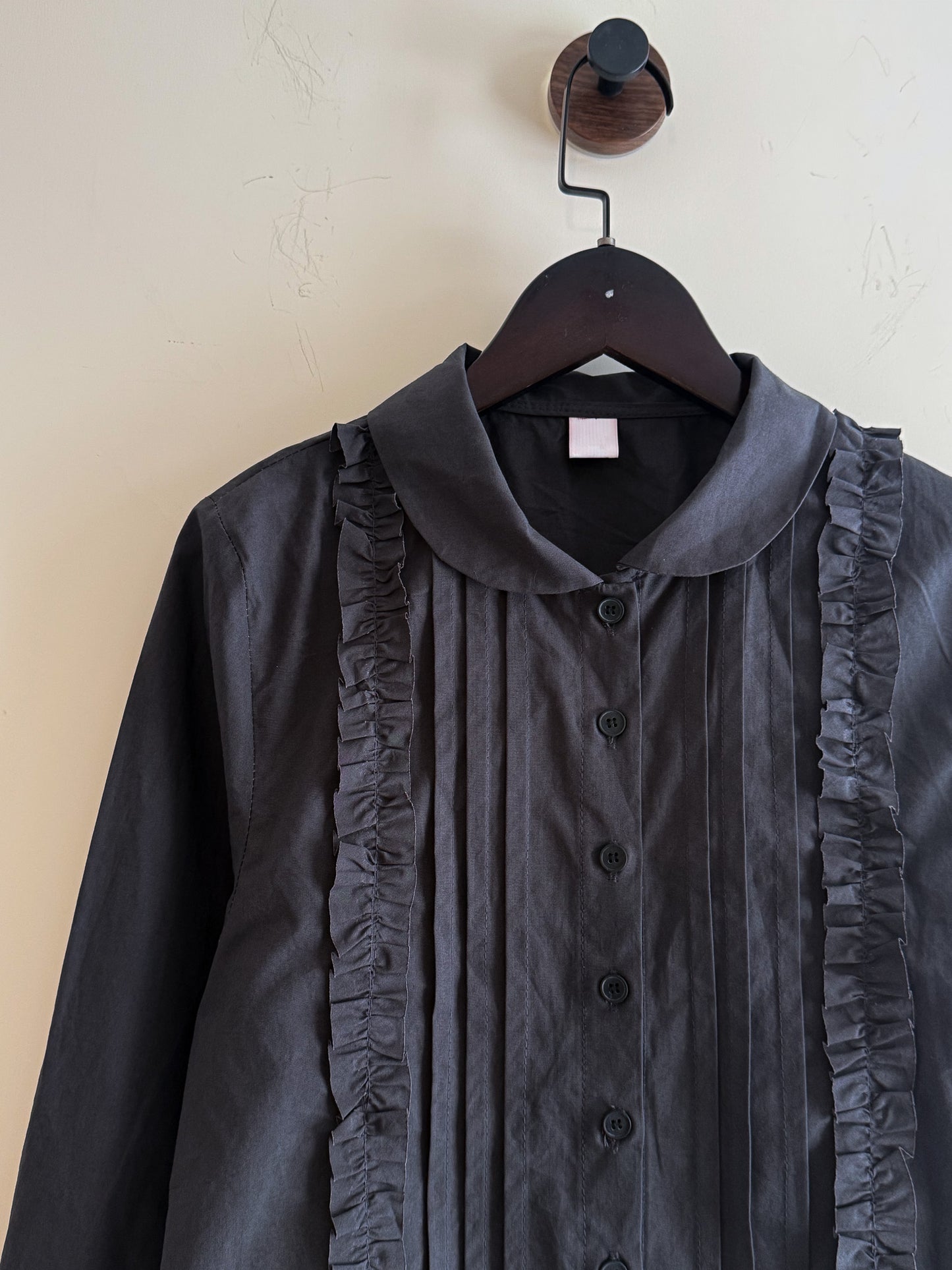 slim cut shirt(charcoal/white) 現貨