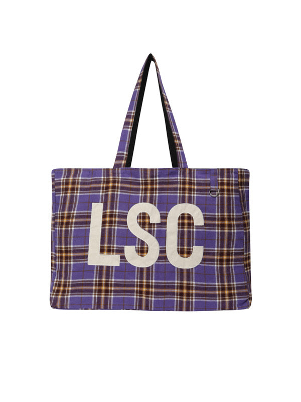 (韓國代購)LSC REVERSIBLE CHECK LOGO BIG ECO BAG (BLACK)(官方22/9後出貨)
