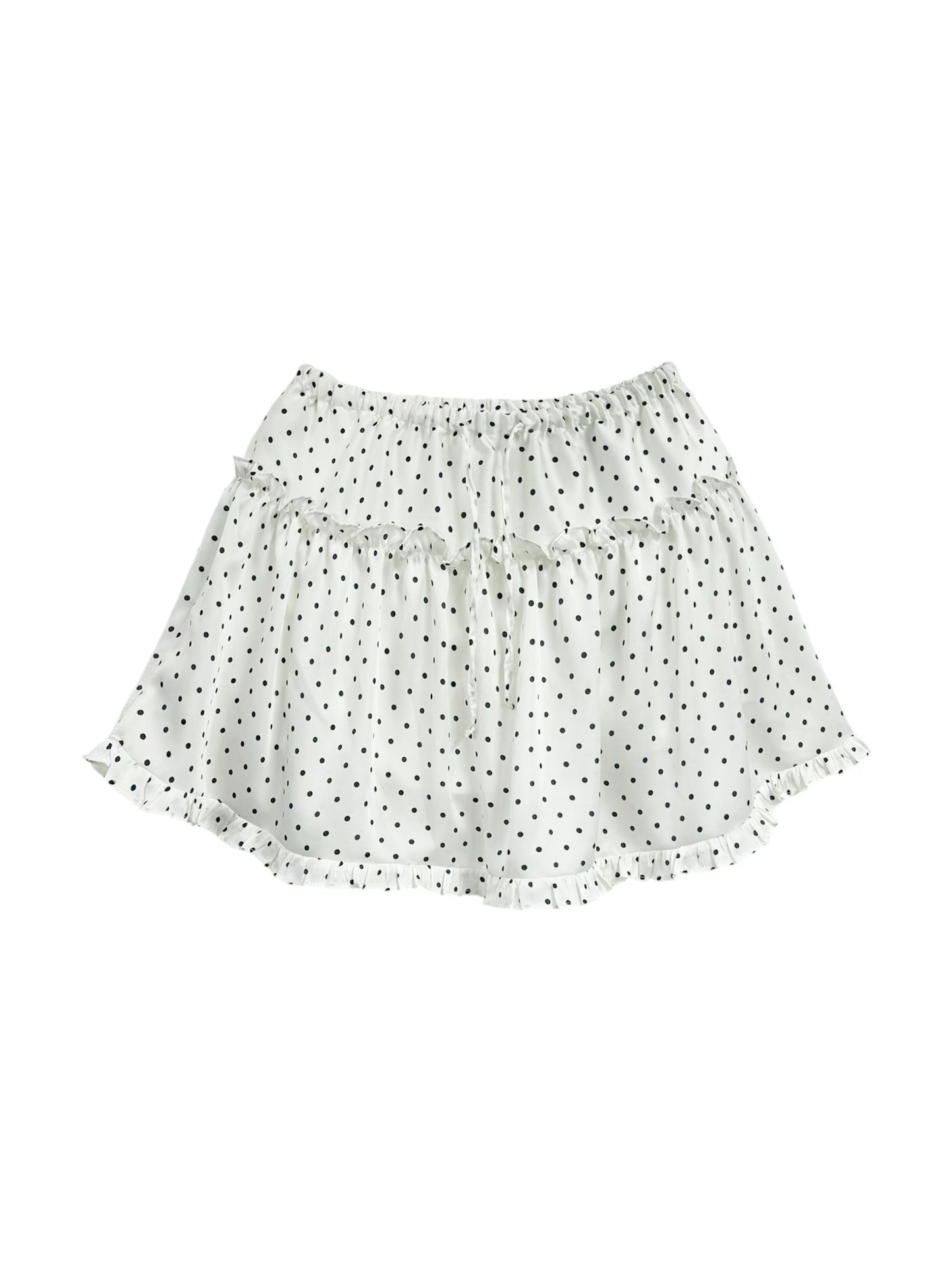dots mini skirt(ivory/grey)