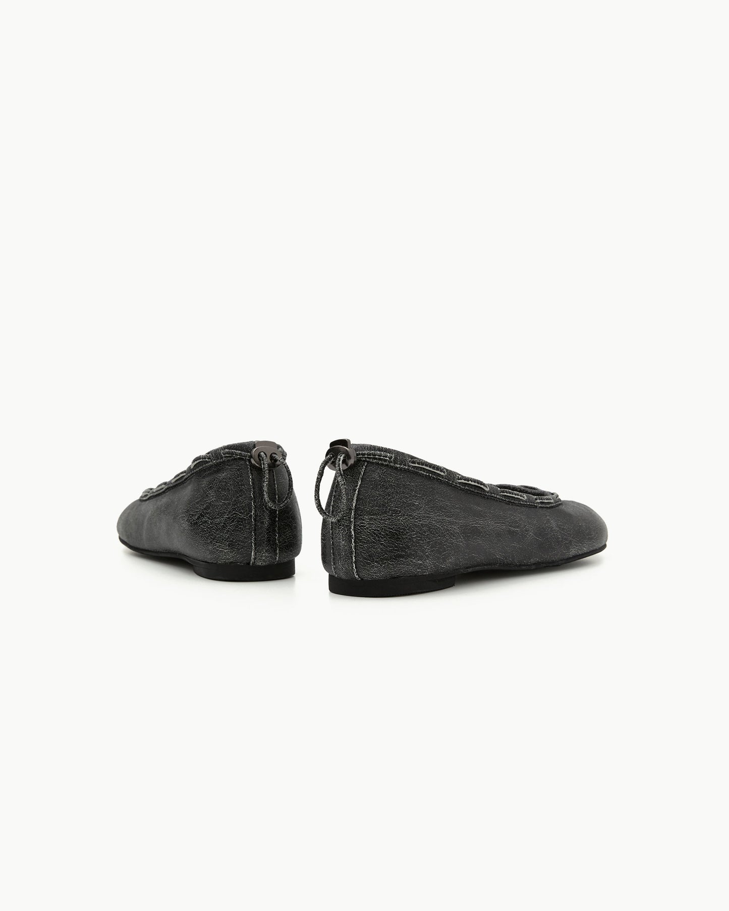 (韓國代購)PAES Leather String Flat ( Vintage Black)(225-260)