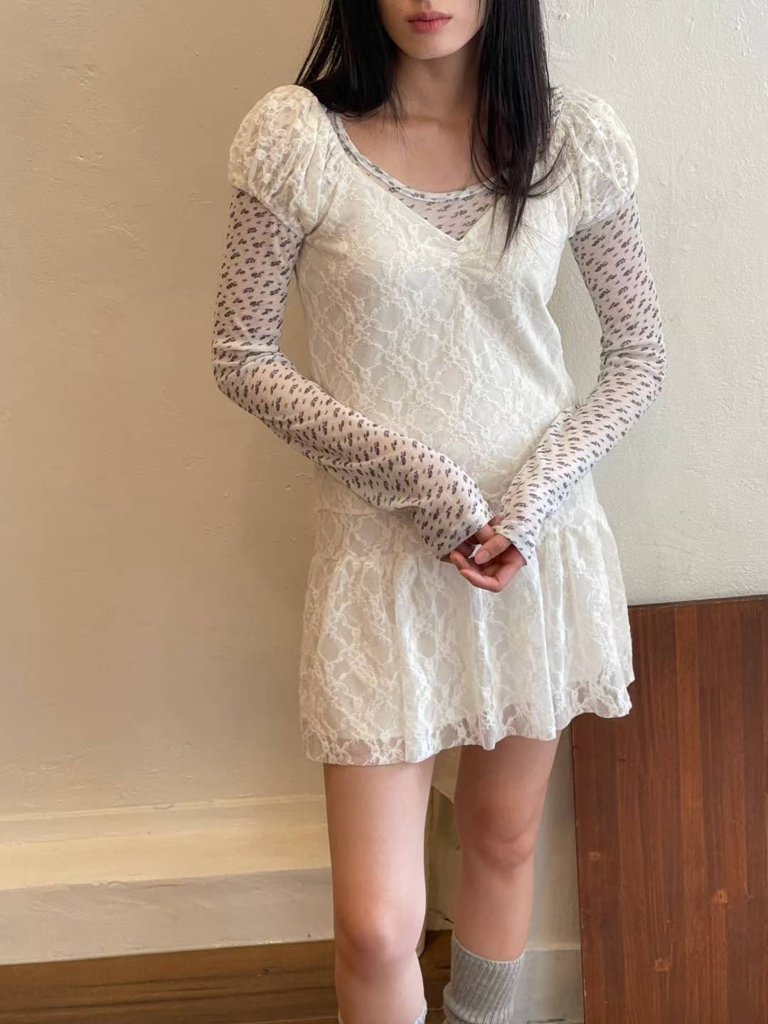 lace dress(ivory)