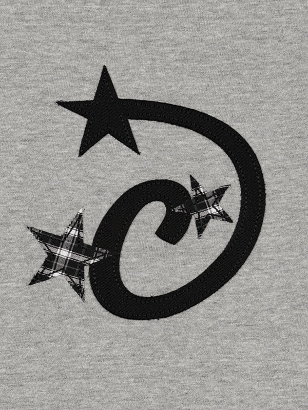 (韓國代購) LOSERSCLUB LSC STAR APPLIQUE CROP RINGER TEE WOMAN (BLACK/WHITE/GRAY)