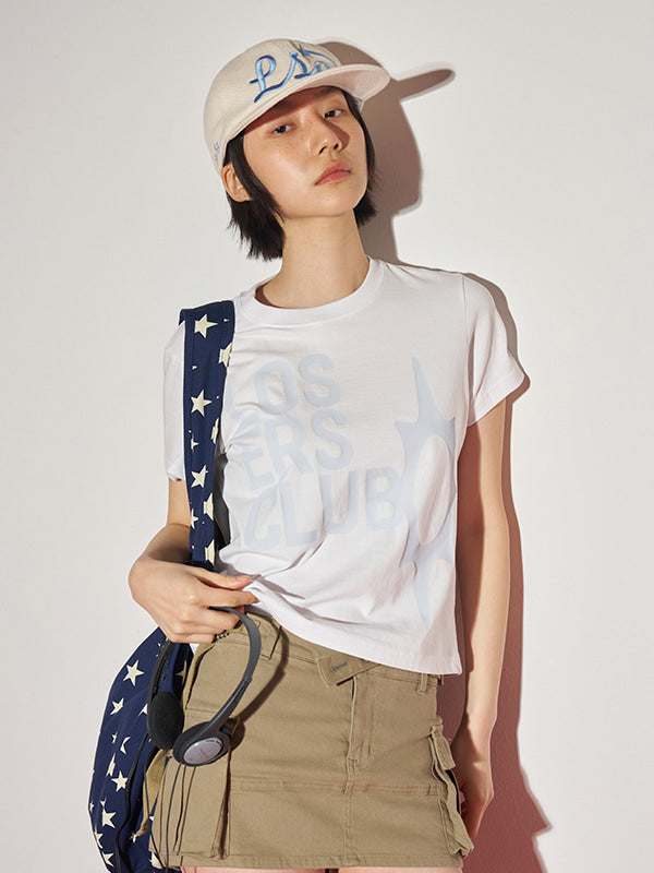 (韓國代購) LOSERSCLUB LSC LOGO TEE WOMAN (WHITE/BLACK/SKY BLUE)