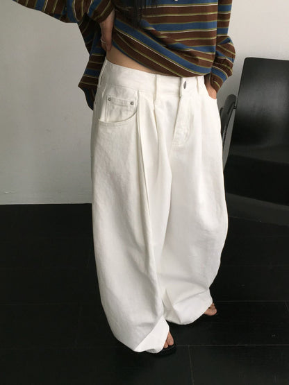 balloon jeans(beige/blue/white)