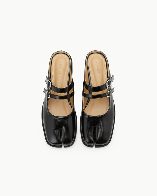 （韓國代購）PAES Double Buckle Mule (black) 230-250