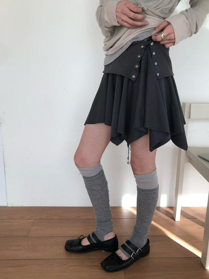 irregular skirt (charcoal/grey/black)