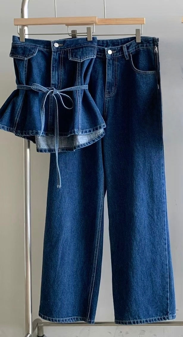 denim set (top+pants) *少量現貨