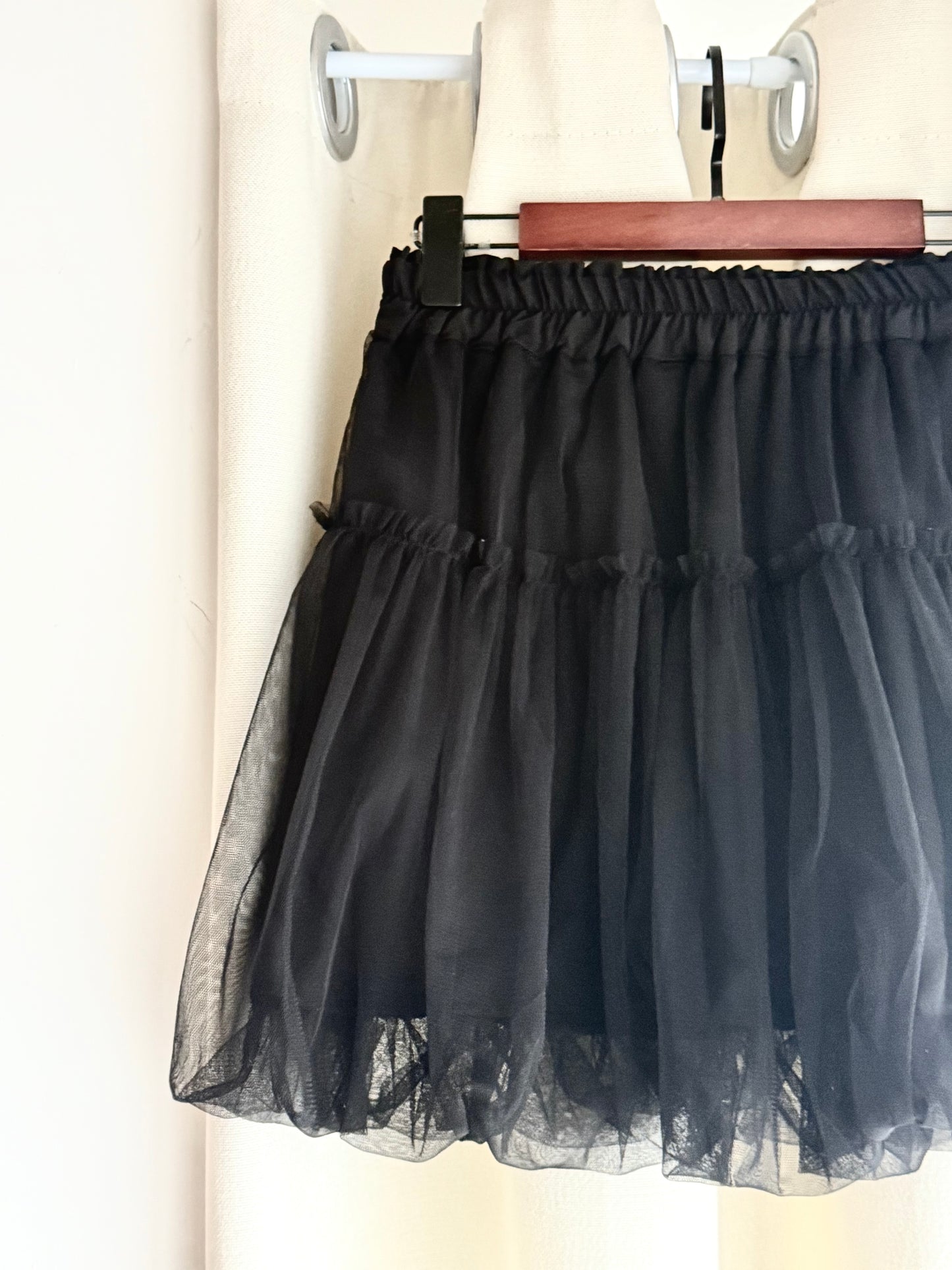 sheer mini skirt(black/grey dots) 灰色現貨